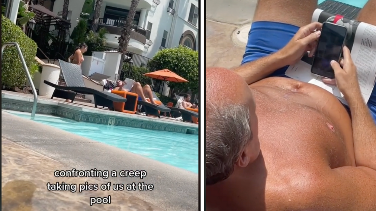 Women Make Poolside 'Creep' Instantly Regret Taking Pictures Of Them In Viral TikTok