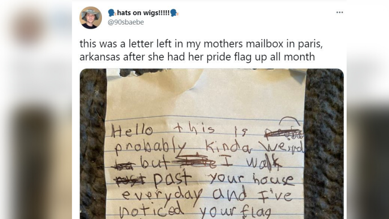 Young LGBTQ+ Kid Leaves Powerful Note For Neighbor Who Flew Pride Flag In Their Small Town