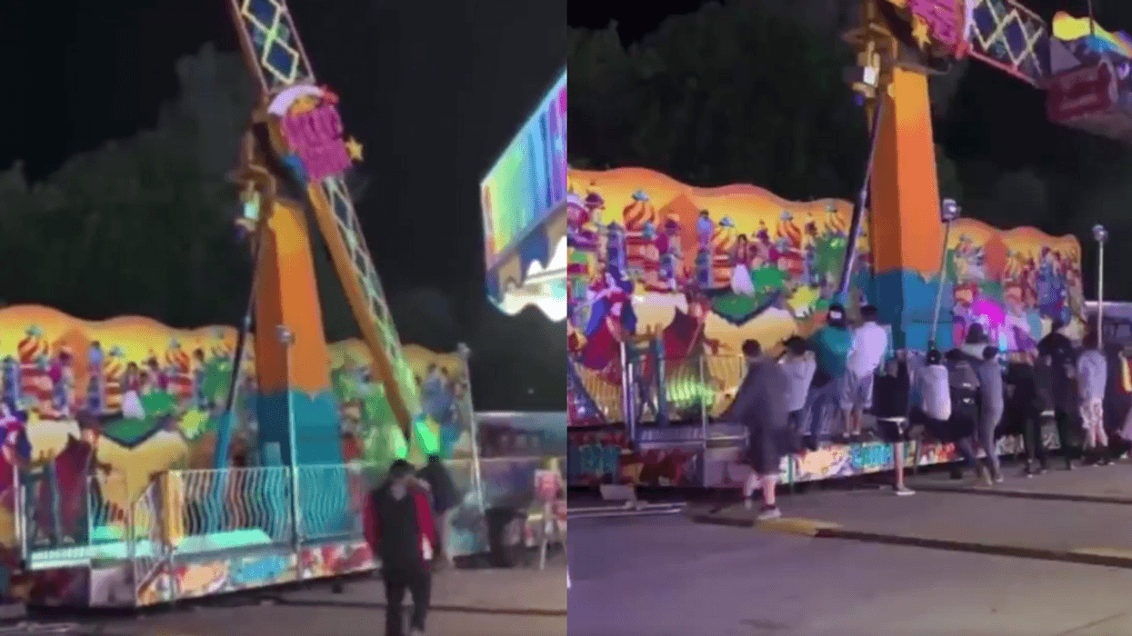 Michigan Carnival Attendees Rush To Stop Ride From Toppling Over In Heart-Pounding Video