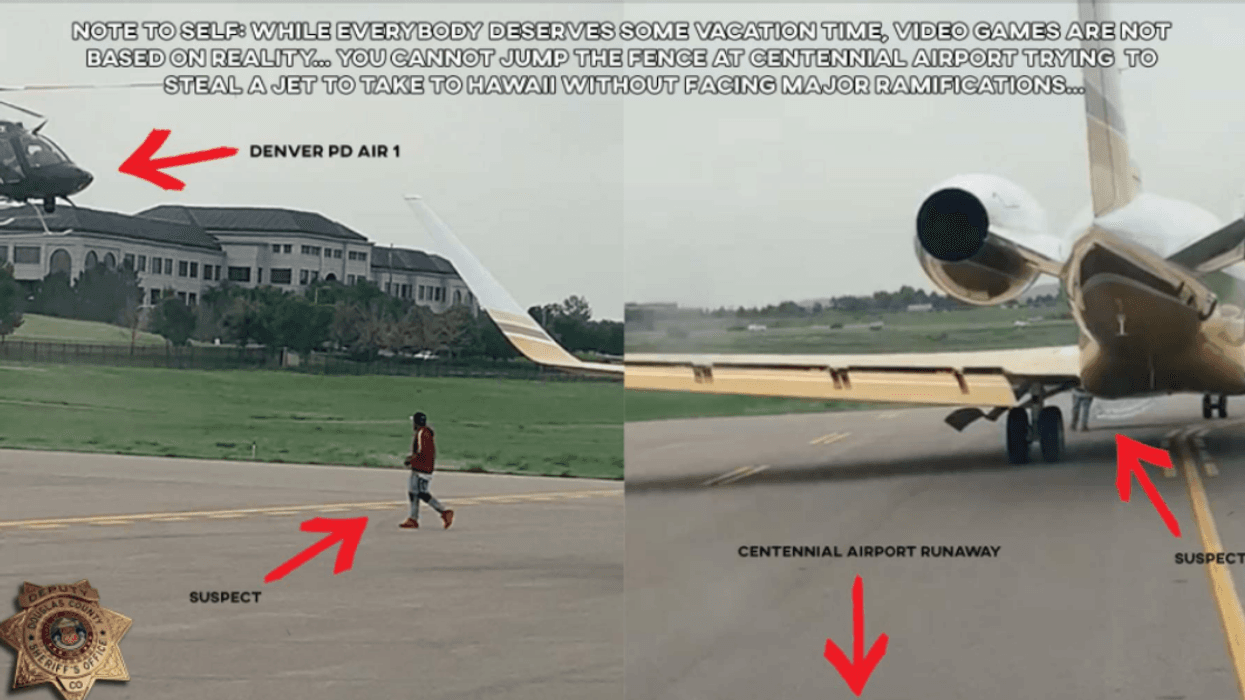 Colorado Sheriff's Office Roasts Guy Who Tried To Steal A Jet 'Grand Theft Auto'-Style At Airport