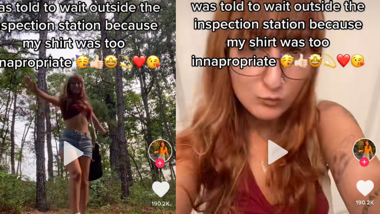 Woman Stunned After She's Told To Wait Outside Car Inspection Station Due To Her 'Inappropriate' Outfit