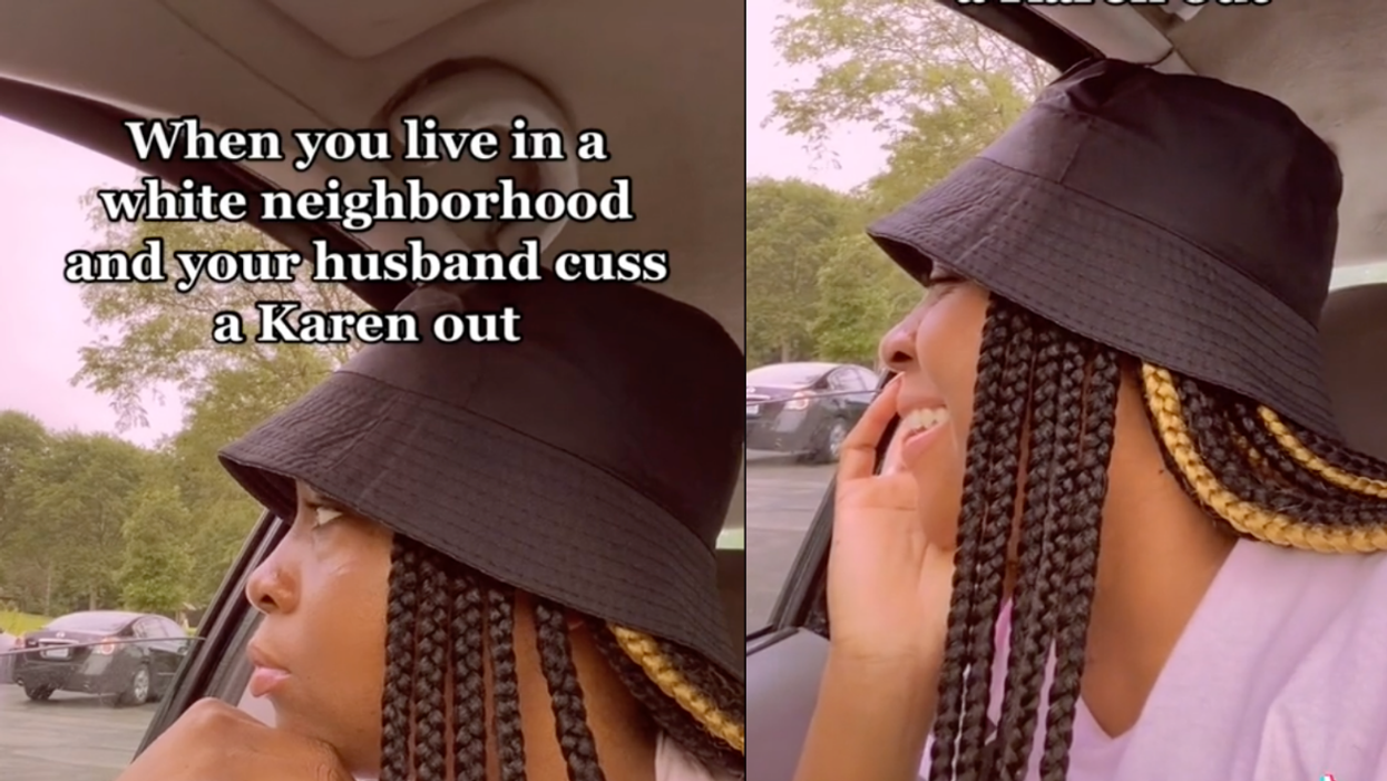 Black Woman Can Barely Contain Her Glee As Her Husband Brilliantly Shuts Down Racist White Woman