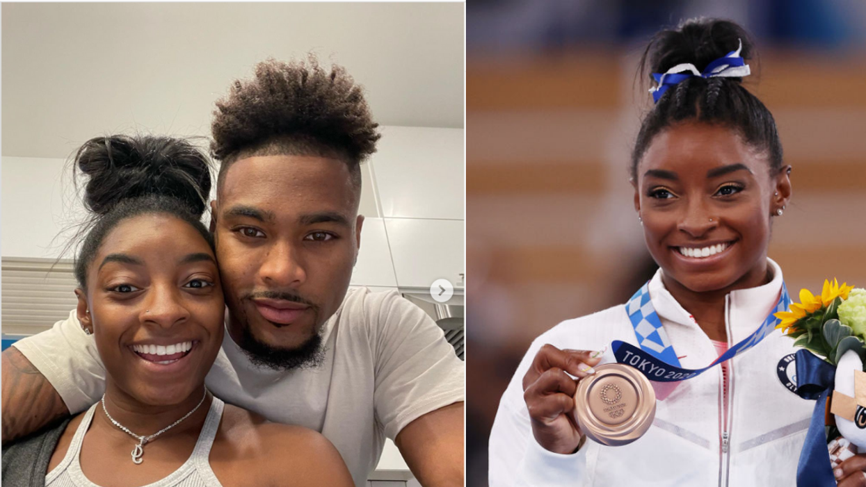 Simone Biles' Proud Boyfriend Can't Stop Gushing Over Her Bronze Medal Win On Instagram