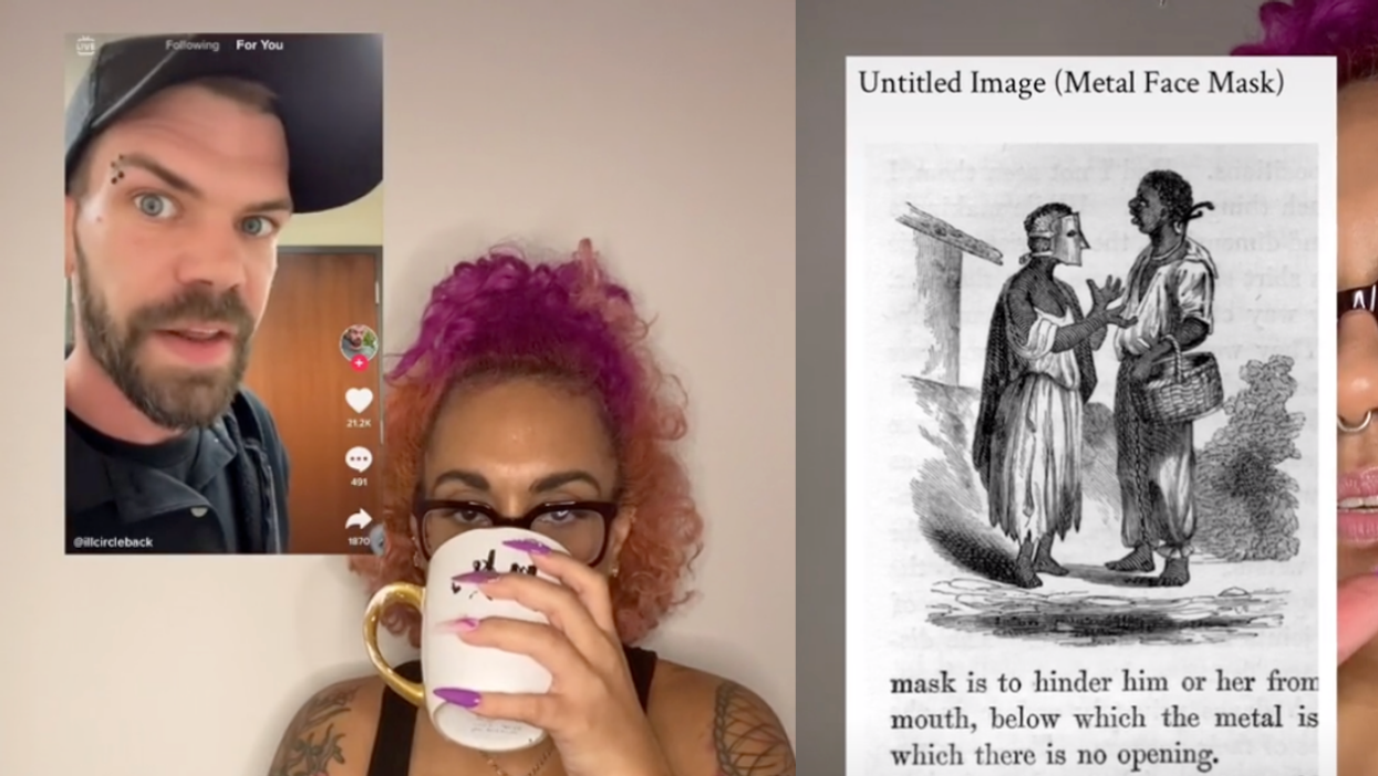 Black Woman Shuts Down White Guy's TikTok Rant Comparing Face Masks To Slave Muzzles