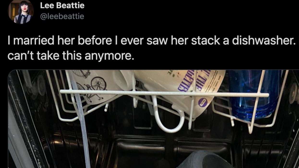 Woman's Viral Photo Showing How Her Wife Loads The Dishwasher Sparks Fierce Debate On Twitter