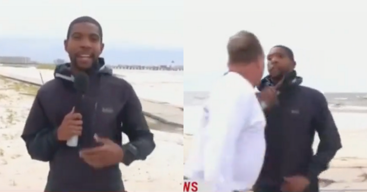 Angry Guy Jumps Out Of Truck To Accost MSNBC Reporter Doing Live Report On Hurricane Ida