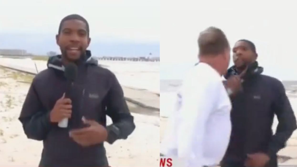 Angry Guy Jumps Out Of Truck To Accost MSNBC Reporter Doing Live Report On Hurricane Ida