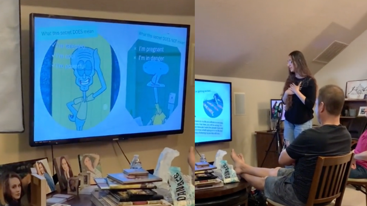 Woman Creates PowerPoint Presentation To Tell Her Parents She's A Stripper In Iconic TikTok Video