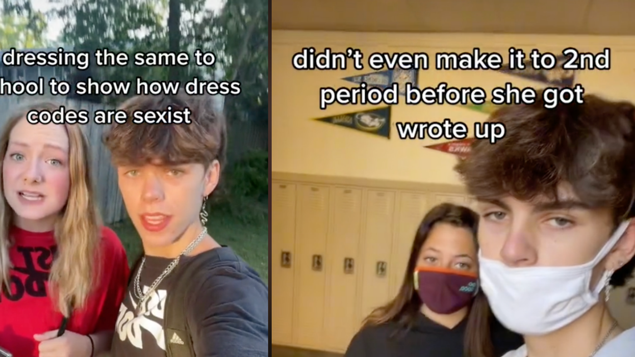 Teen Dresses Like His Female Classmate To Test School's Sexist Dress Code—And The Results Are Infuriating