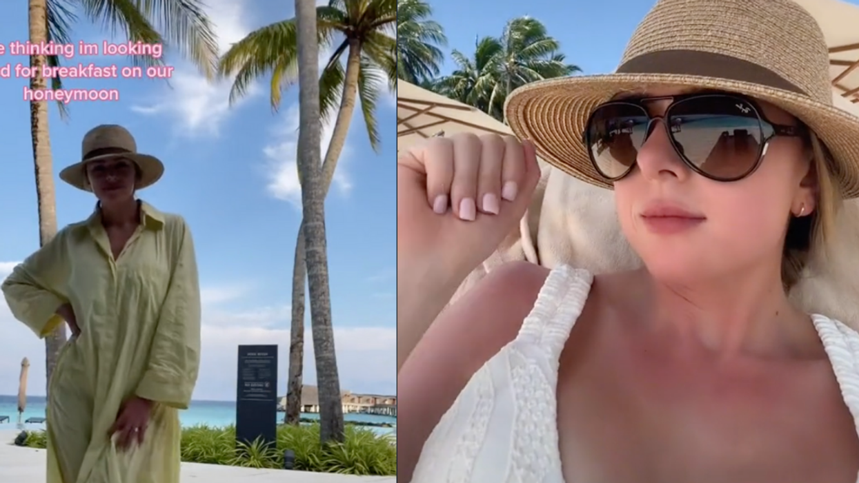 Woman On Honeymoon Has Hilariously Epic Fashion Fail After Riding Bike In A Shirt Dress