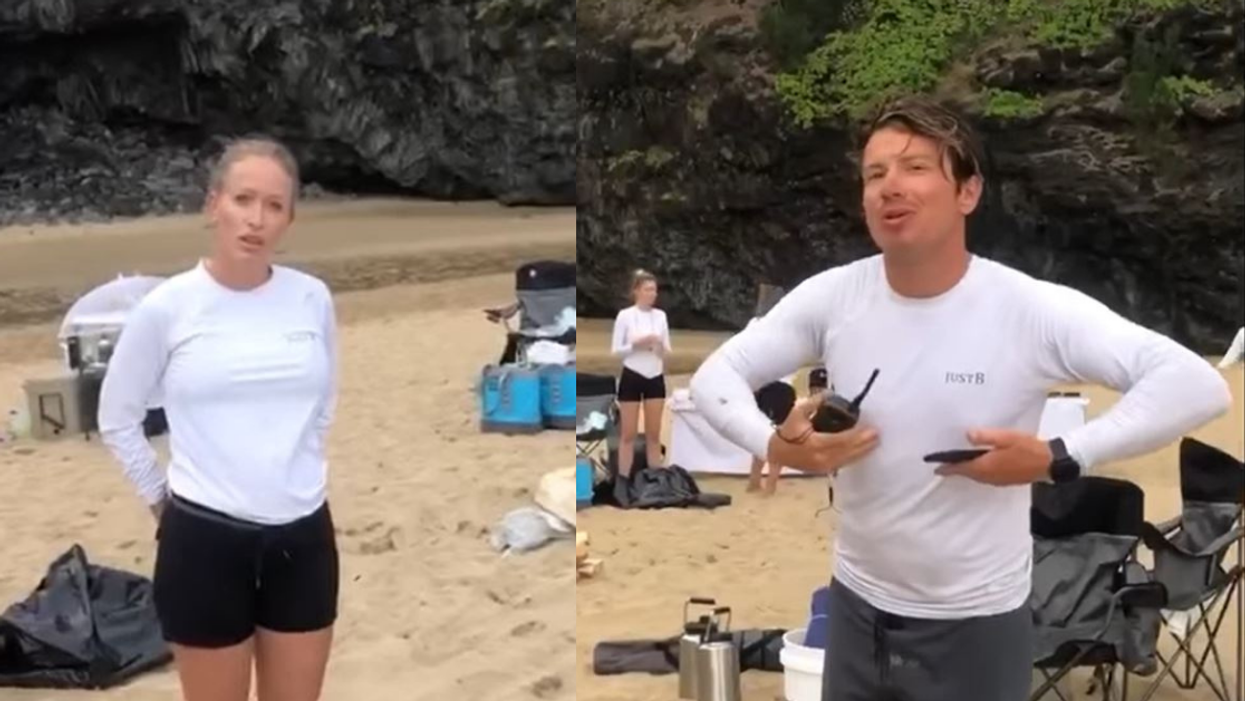 Hawaiian Woman Confronts White Tourists For Trying To Set Up Barbecue Event On Sacred Beach
