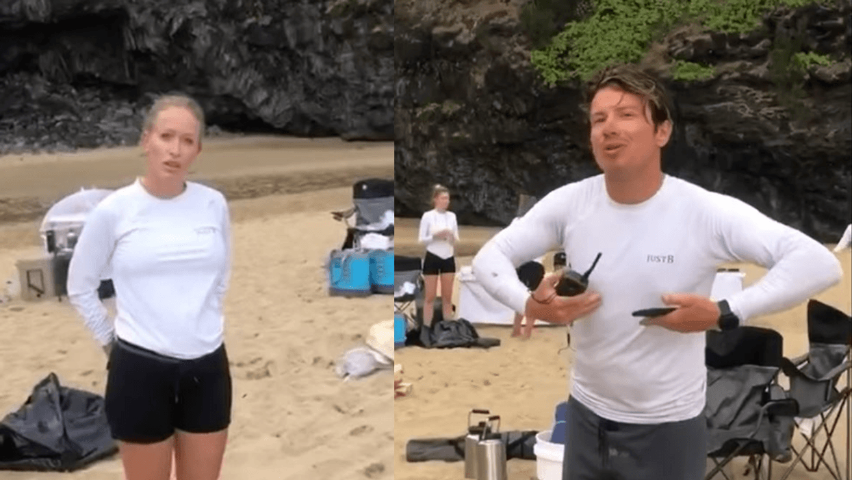 Hawaiian Woman Confronts White Tourists For Trying To Set Up Barbecue Event On Sacred Beach