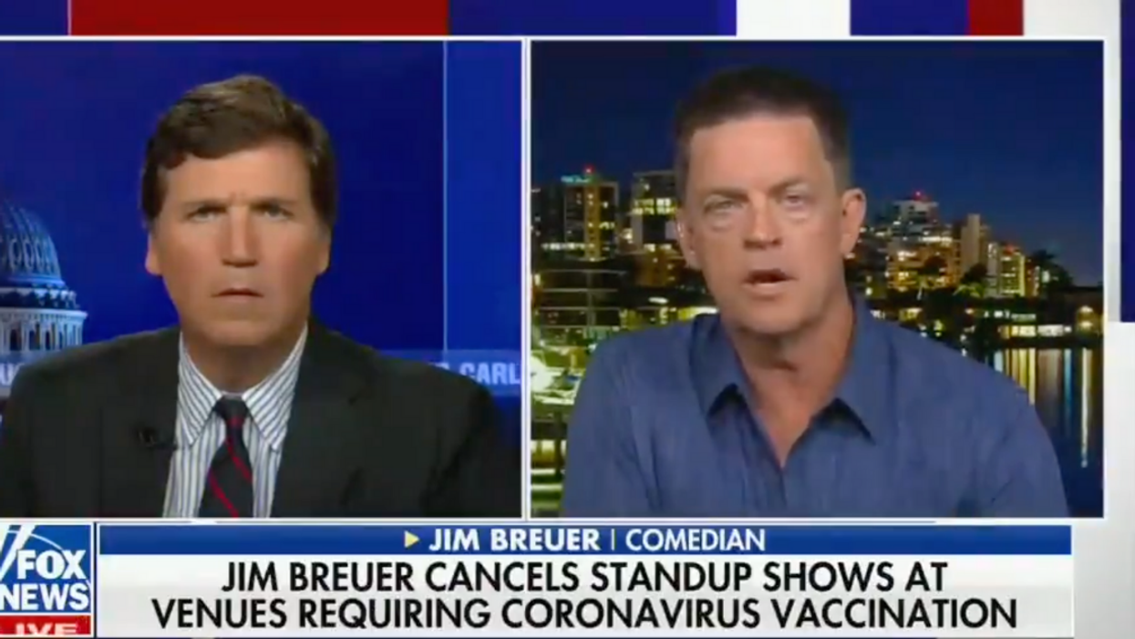 Former 'SNL' Cast Member Jim Breuer Barks Like A Seal In Unhinged Anti-Vax Rant On Tucker Carlson