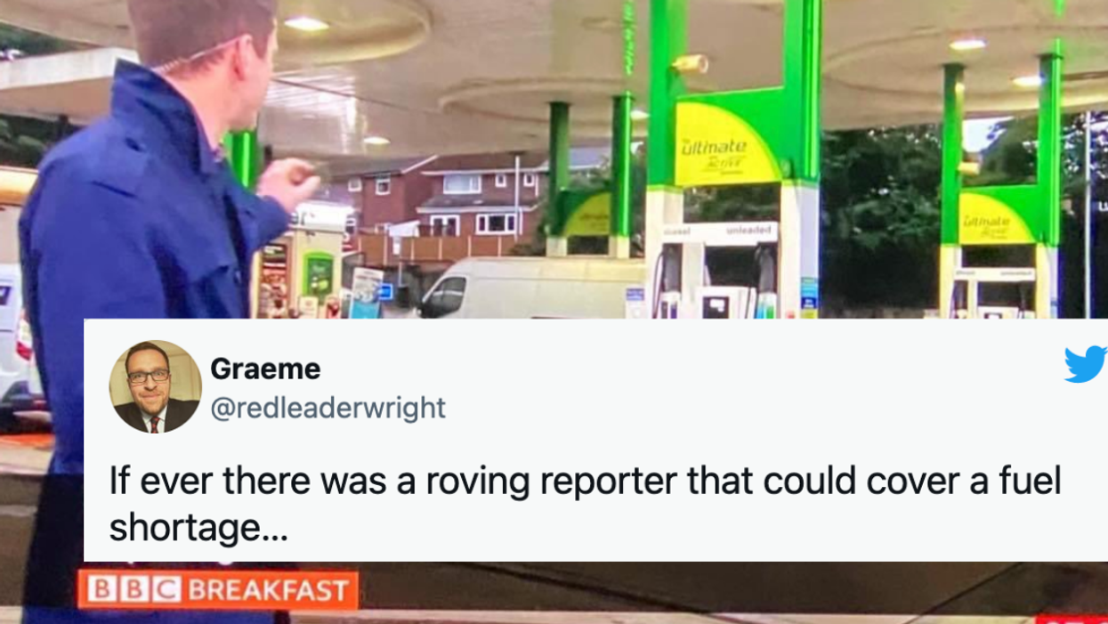 Reporter Covering Gasoline Shortage Has Hilariously Fitting Name—And People Can't Stop Giggling