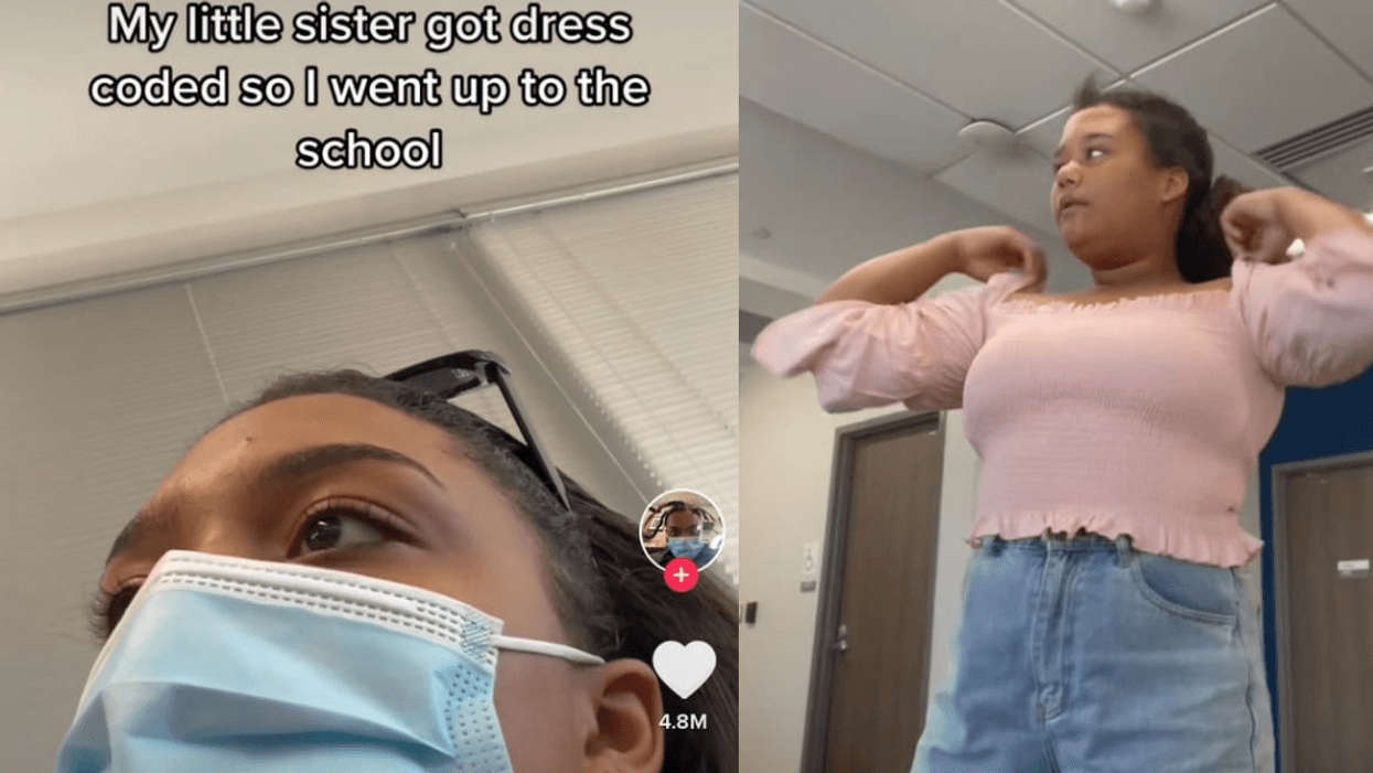 Woman Unloads After School Punishes Her Younger Sister For Wearing An Off-The-Shoulder Top