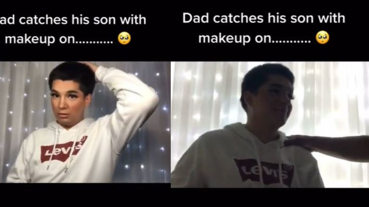 Dad Catches His Son Putting On Makeup In Viral TikTok Video—And His Reaction Is Everything