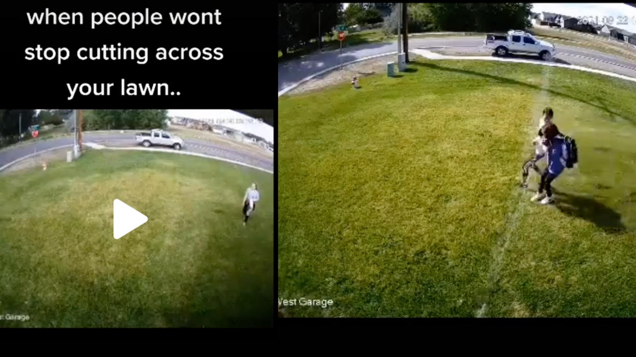 Guy's Ingeniously Petty Hack For Keeping People From Cutting Across His Lawn Sparks Debate
