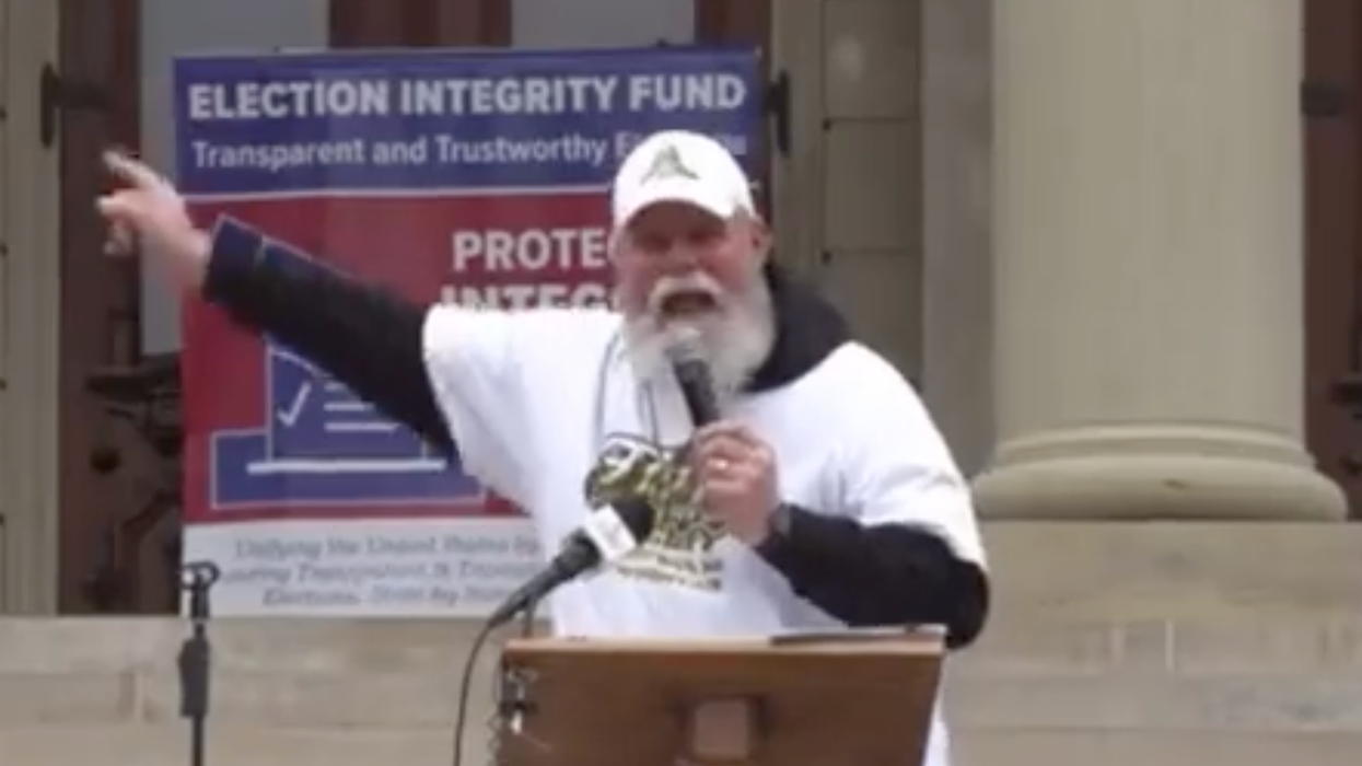 Speaker at MI Election Audit Rally Floats Theory That Republicans Rigged Election for Biden in 2020