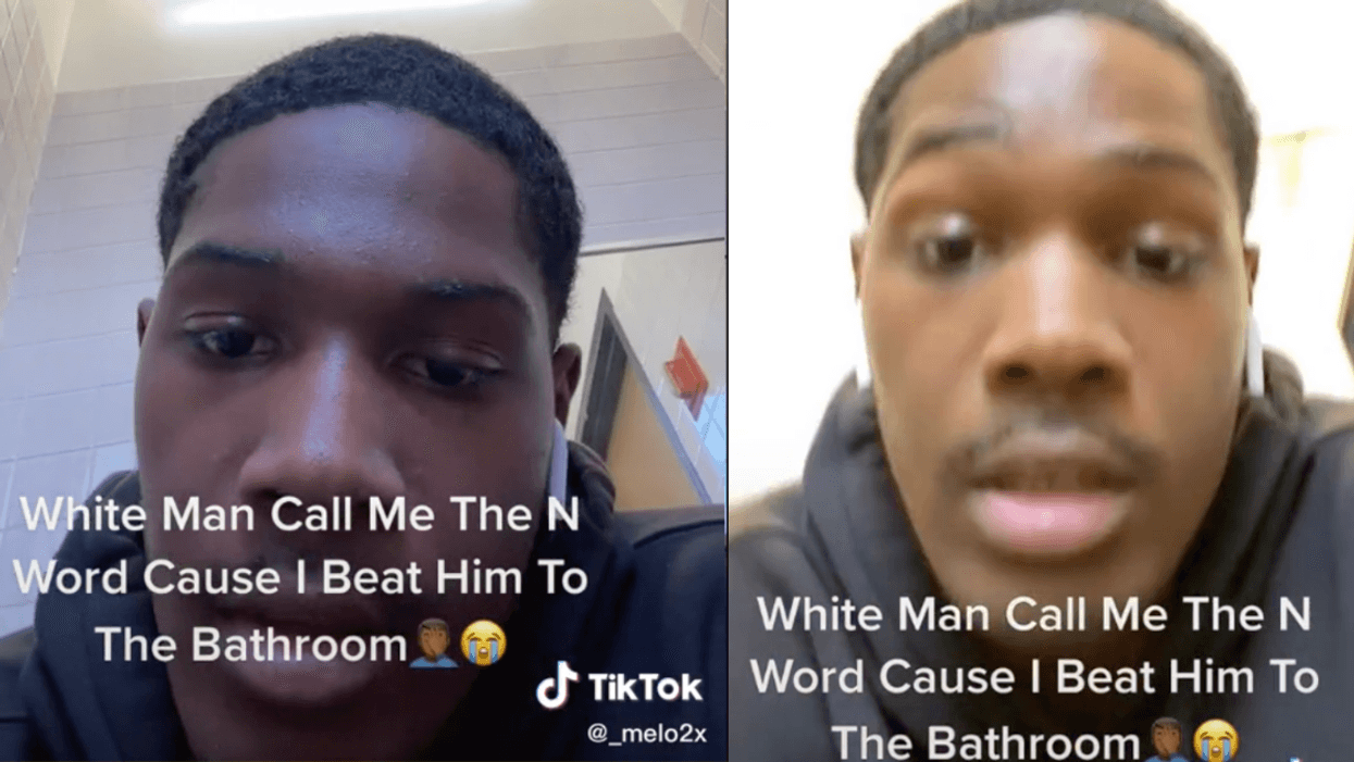 Furious White Guy Has Complete Racist Meltdown After Black Man Beats Him To The Bathroom