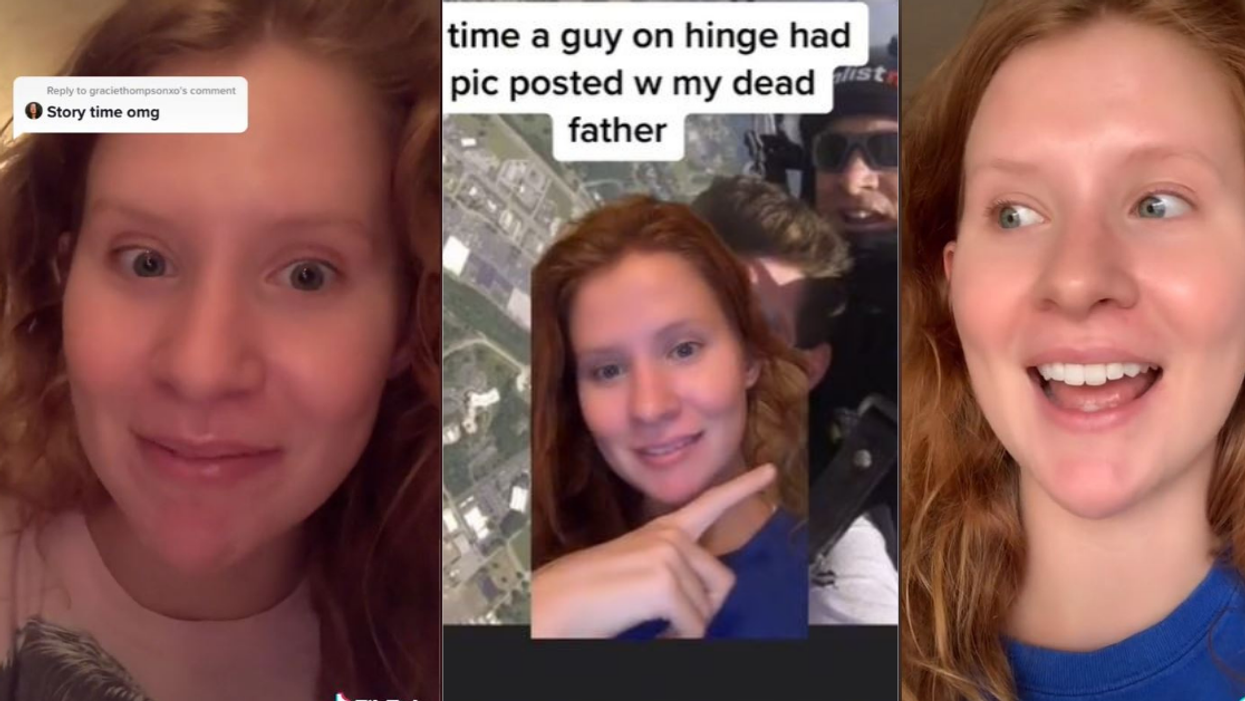 TikToker Stunned After Random Guy On Dating App Has Photo With Her Dead Dad On His Profile
