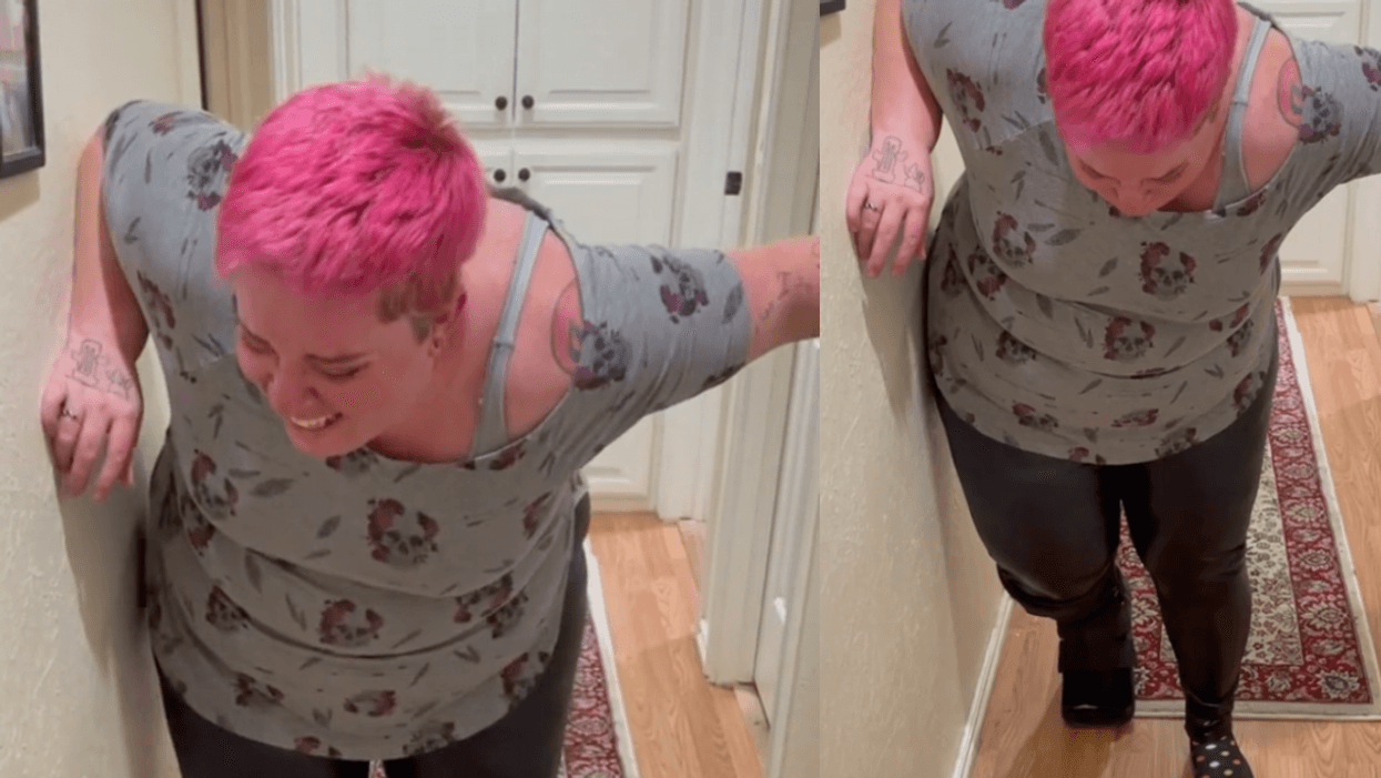 Woman Can't Stop Laughing After Realizing It Sounds Like She Has A Duck In Her 'Shiny Pants'