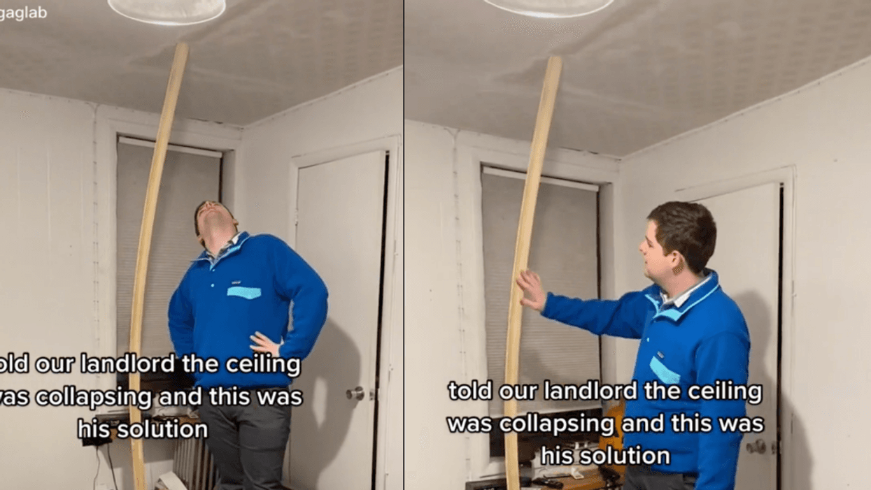 Viral TikTok Video Showing Landlord's Quick Fix For Tenant's 'Collapsing' Ceiling Sparks Debate