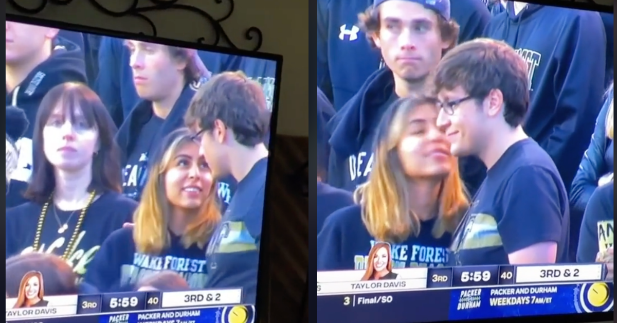 Guy Who Was Caught Awkwardly Rejecting His Girlfriend's Kiss On Live TV Sets The Record Straight