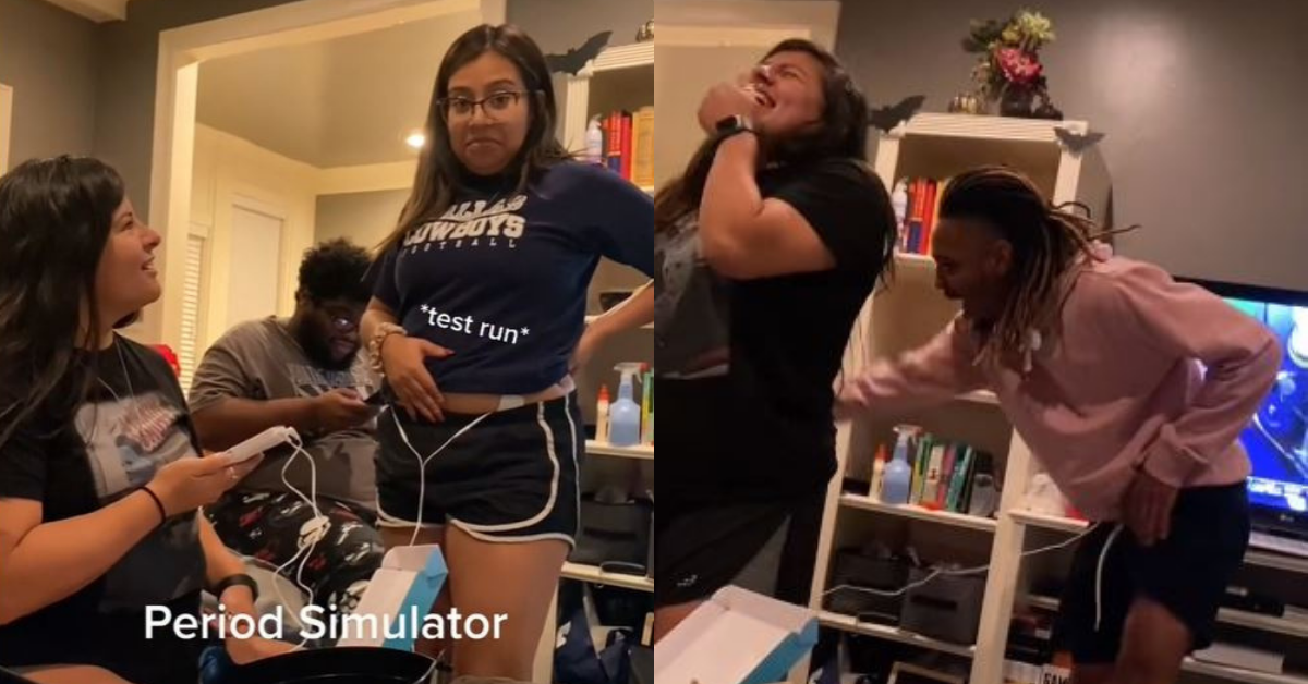 Women Try Period Cramp Simulator On Group Of Male Friends—And They Don't Handle It Well At All