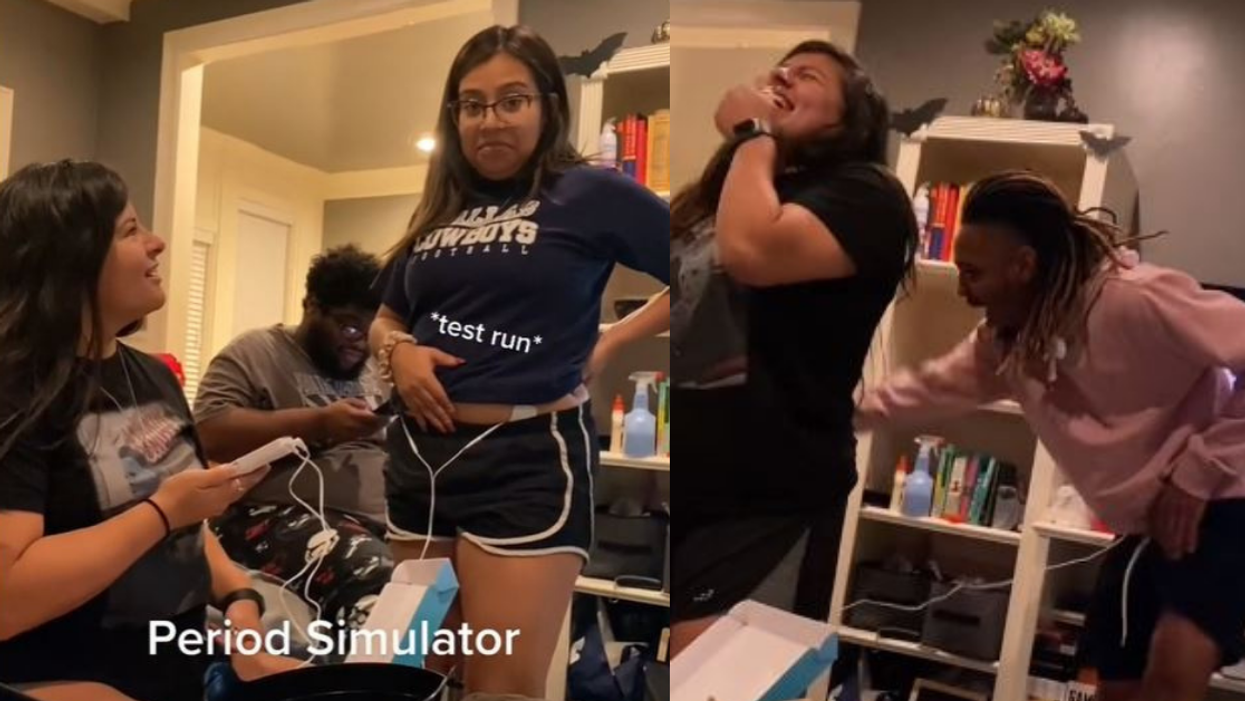 Women Try Period Cramp Simulator On Group Of Male Friends—And They Don't Handle It Well At All