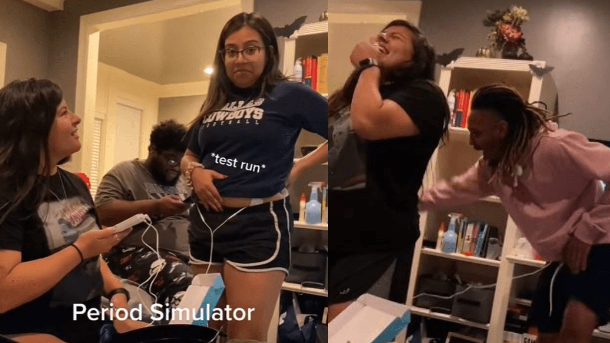 Women Try Period Cramp Simulator On Group Of Male Friends—And They Don't Handle It Well At All