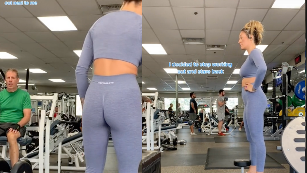 Fed Up Woman At Gym Makes 'Creepy Old Guy' Regret Constantly Staring At Her In Viral Tik Tok
