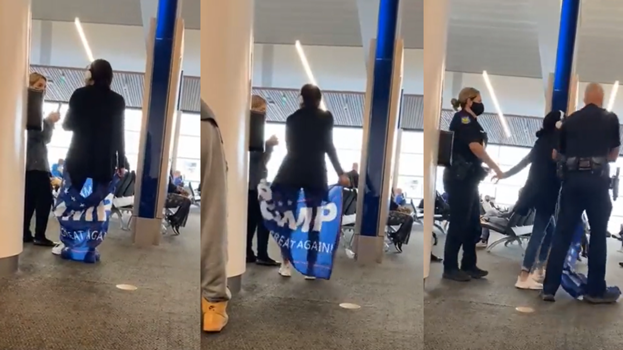 Trump Supporter Gets An Instant Dose Of Karma After Smacking Woman's Phone At Airport