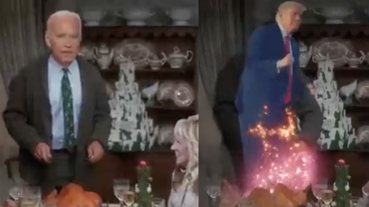 Don Jr. Dragged After Sharing Bonkers Video Of A Dancing Trump Emerging From Biden's Turkey