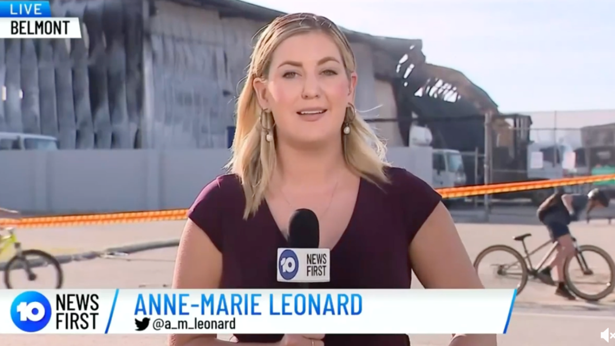 Cyclist Leaves Viewers Wincing After Accident Is Caught In Background Of Live News Report