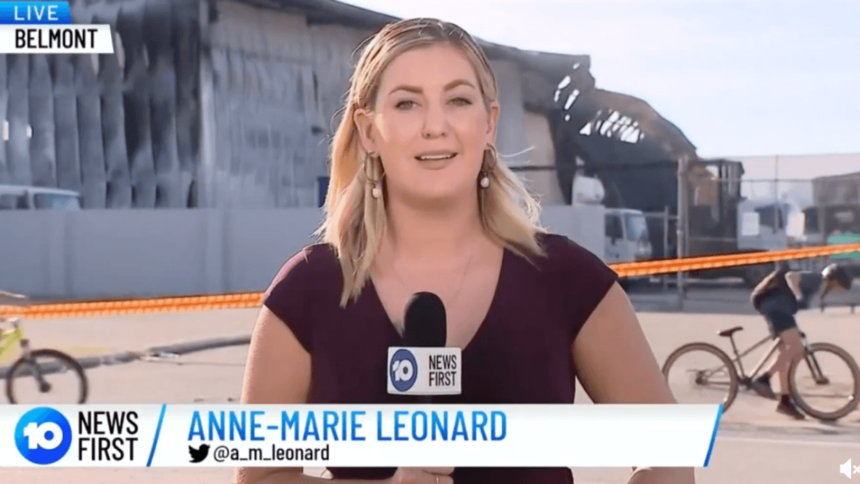 Cyclist Leaves Viewers Wincing After Accident Is Caught In Background Of Live News Report
