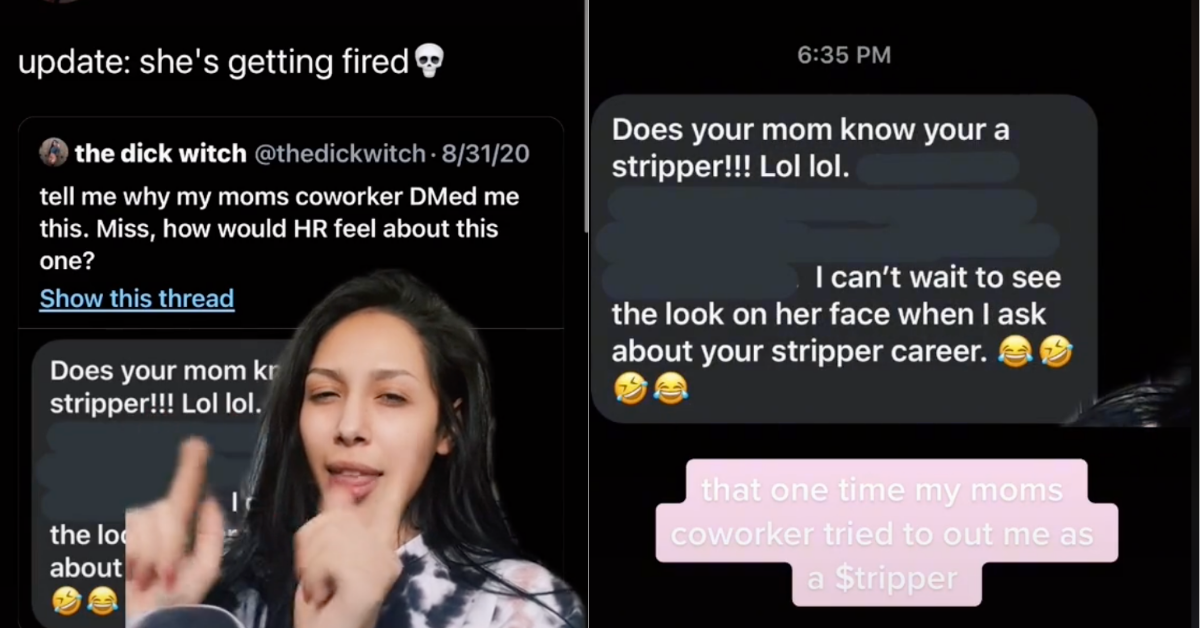 Woman Threatens To Out TikToker's Stripping Career To Her Mom—And It Blows Up In Her Face