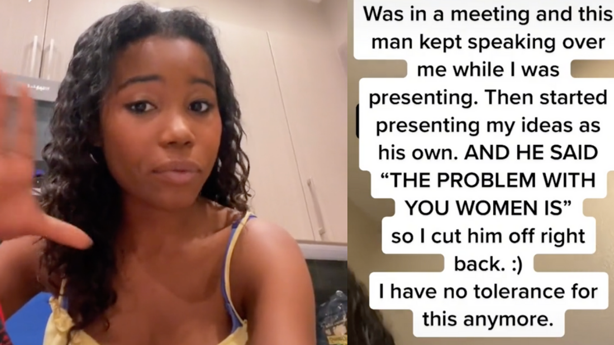 Woman Epically Shuts Down Guy Who Kept Repeatedly Interrupting Her Work Presentation In Viral TikTok