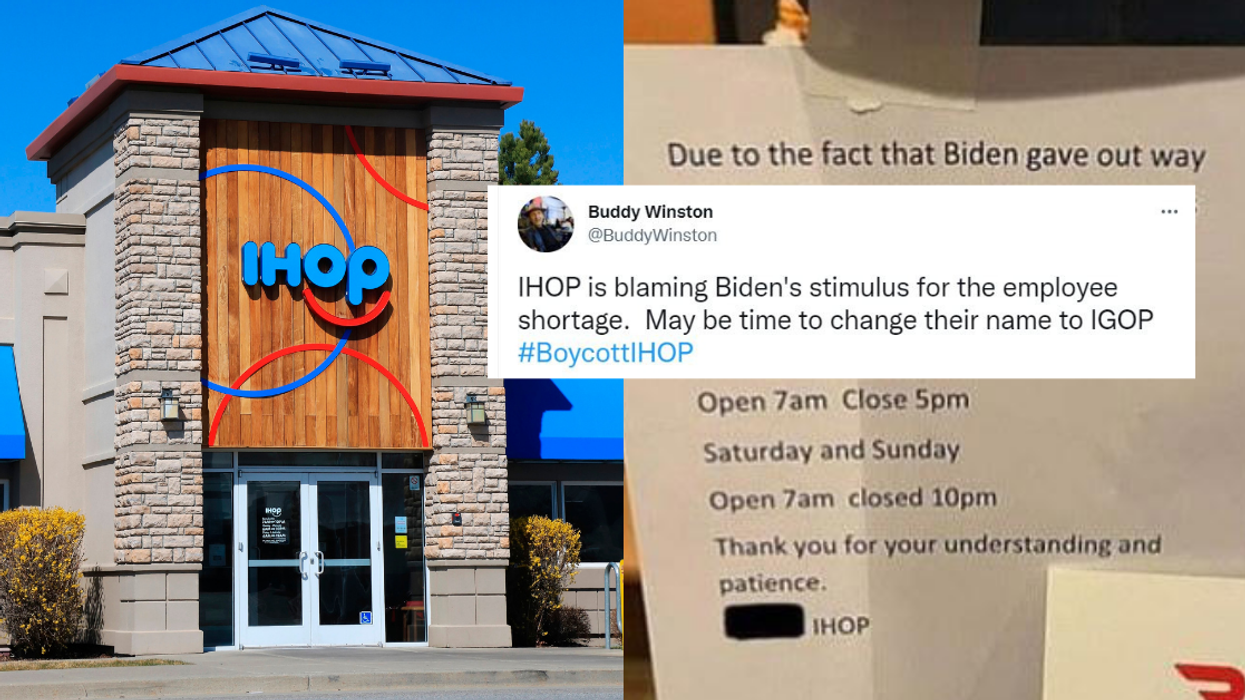 Alaska IHOP Slammed After Posting Reduced Hours Sign That Blames Worker Shortage On Biden