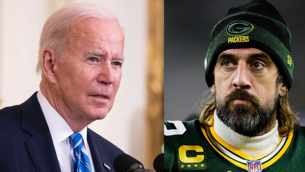 Biden Gives Woman A Blunt Message For Aaron Rodgers After Noticing Her Green Bay Packers Jacket