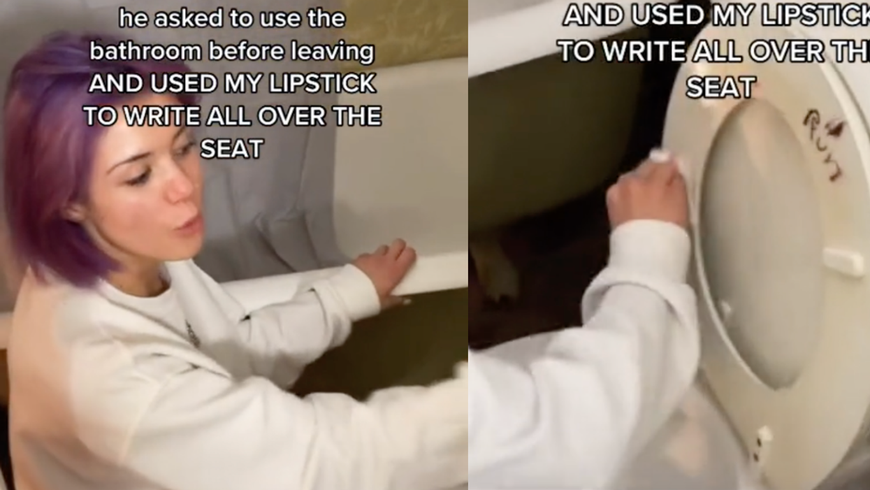 Woman Discovers Date Wrote Warning To Other Men On Her Toilet Seat After She Kicked Him Out