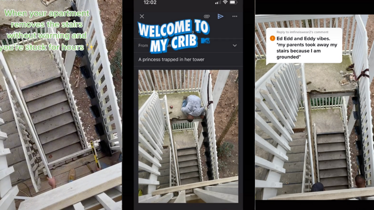 Woman Stunned To Discover Her Apartment Stairs Are Suddenly Missing Due To Construction