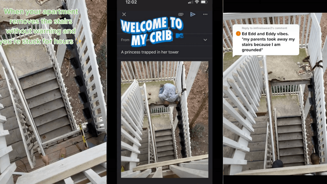 Woman Stunned To Discover Her Apartment Stairs Are Suddenly Missing Due To Construction