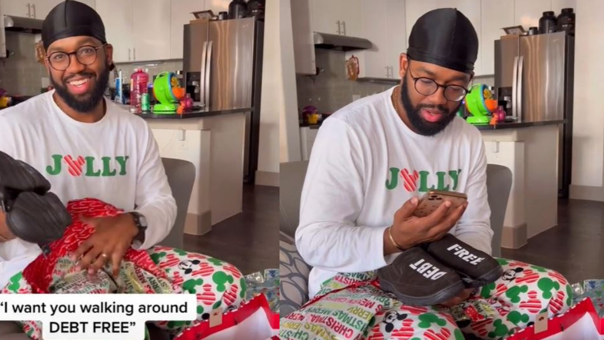 Guy Gets Choked Up After Wife Surprises Him For Christmas By Paying Off All His Student Loans