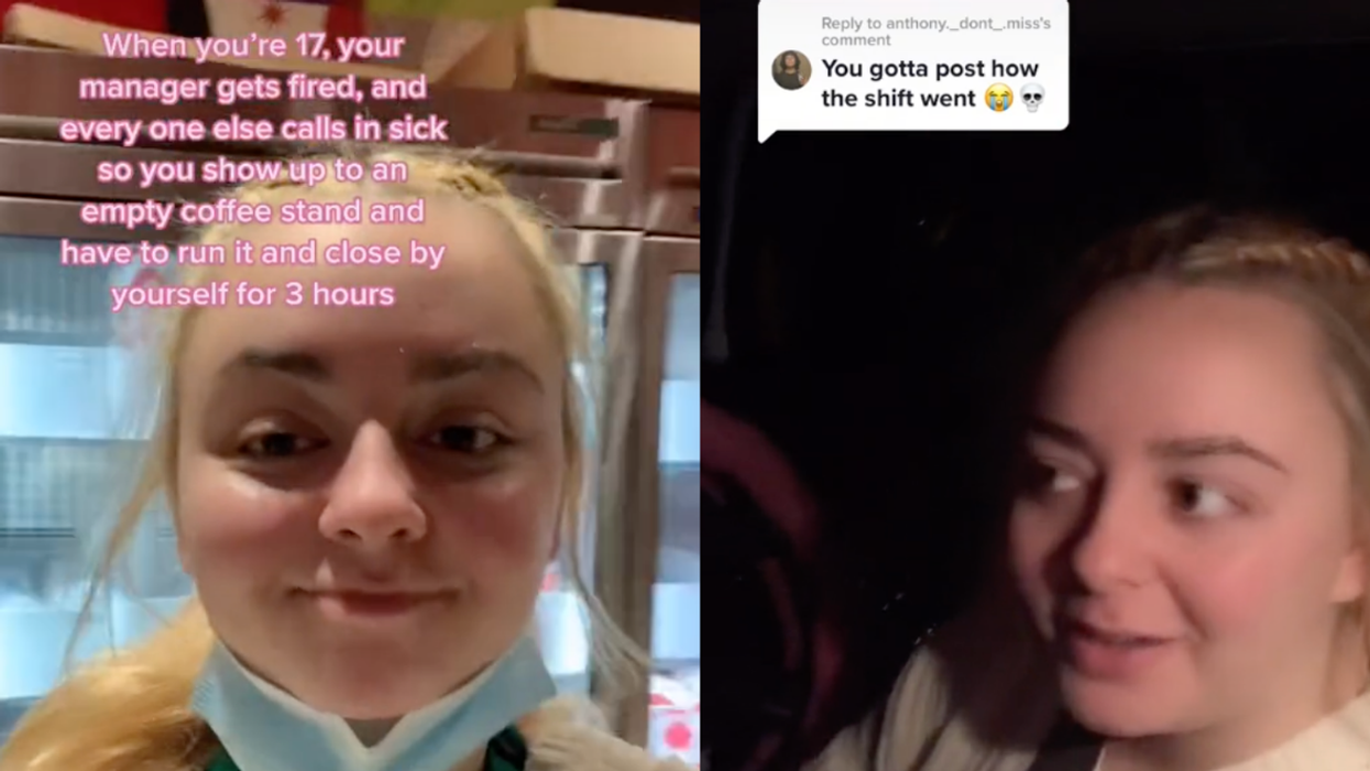 Teen Worker Forced To Run Starbucks By Herself After Manager Is Fired And Coworkers Are All Sick