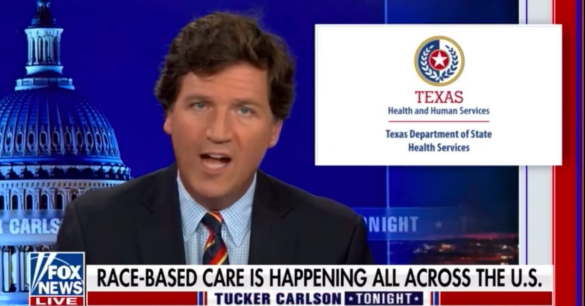 Tucker Carlson Claims White People Are Being Denied Virus Treatment Because Of Their Race