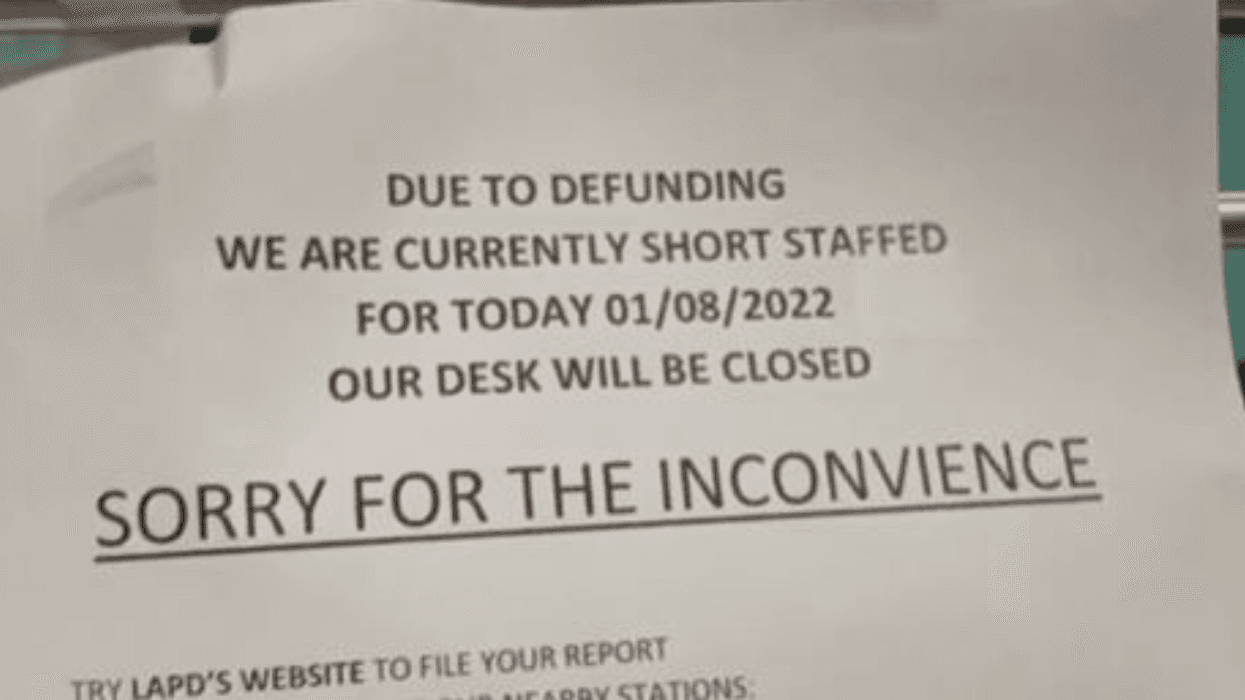 LAPD Tries To Blame Precinct Closure On 'Defunding' Instead Of 800 Cops Being Sick With Virus