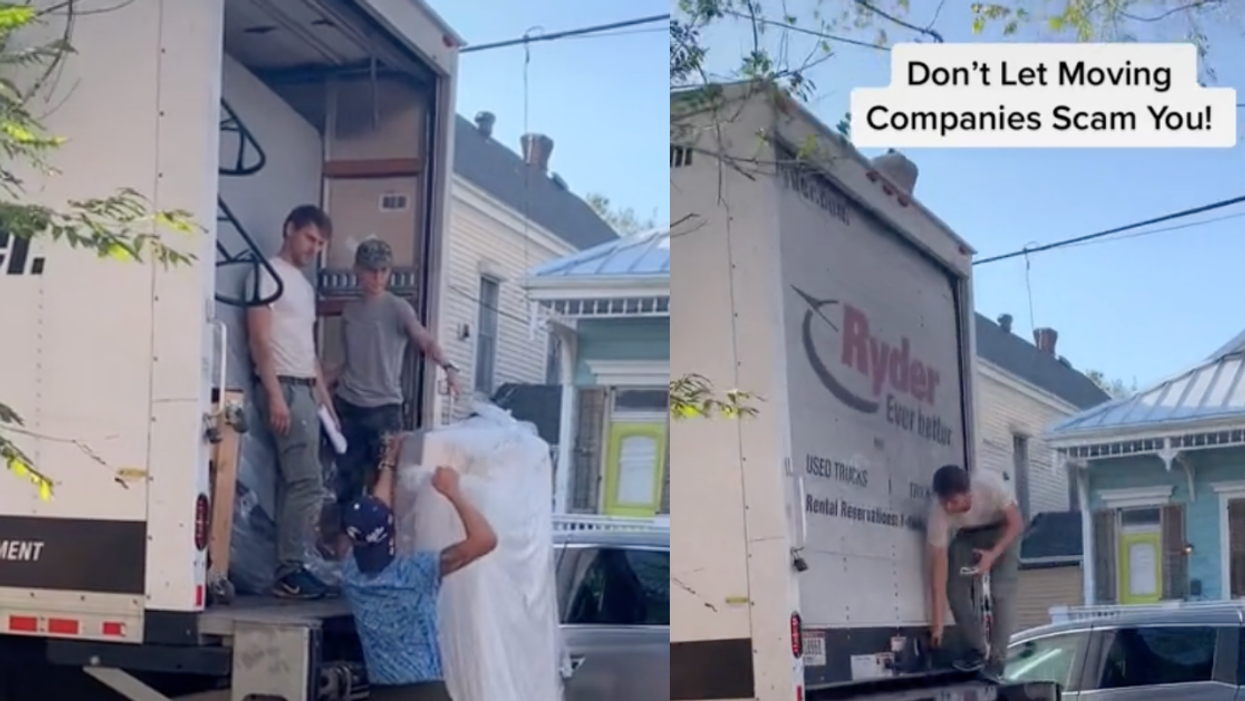 TikToker Calls Out Mover After He Tries To Lock Roommate In The Back Of His Moving Truck