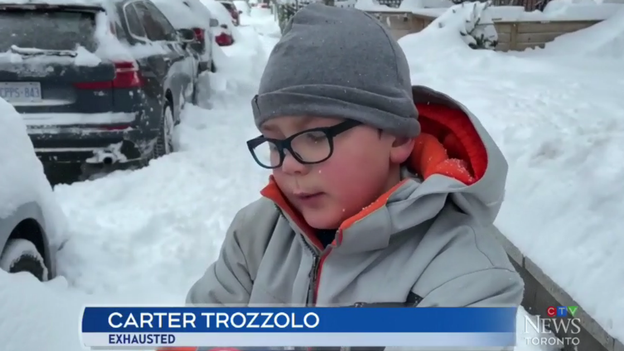 Kid 'Exhausted' From Shoveling Is Instant Internet Icon After Video Of News Interview Goes Viral