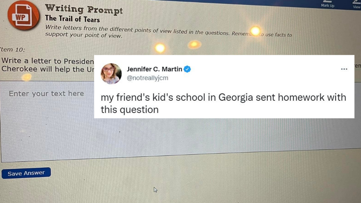 Georgia School Slammed For Having Students Write About Benefits Of 'Removing The Cherokee'