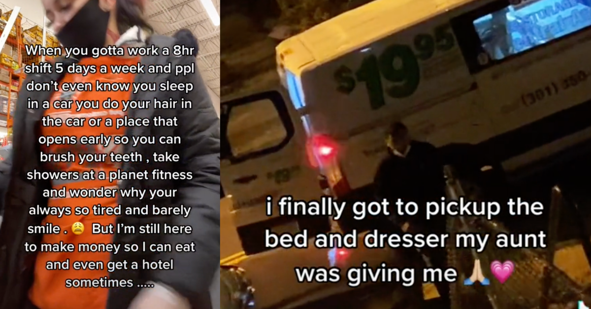 TikTok Steps Up To Support Homeless Woman Who Works A Full-Time Job After Video Goes Viral